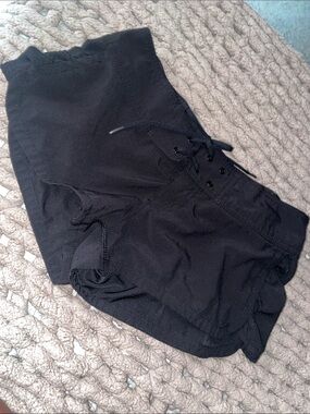 Roxy Black Junior’s Board Shorts Swim Drawstring Shorts Side Ruching
